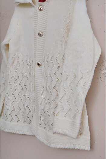 SİNAY TRİKO Girl's Knitwear Buttoned Front Cardigan