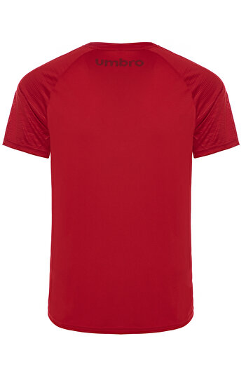 UMBRO Erkek Kırmızı Sport T-shirt - Antrenman Tişörtü Ter Tutmaz - Kısa Kollu Tişört  TF0088 Training Red