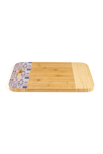 Naturalove Desenli Bambu Kesme Tahtası - Bej - 36x25,5 cm