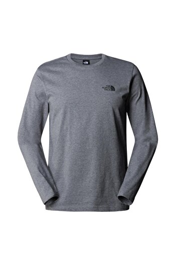 THE NORTH FACE M L/S SIMPLE DOME TEE Men's Shirt NF0A87QNDYY1 Gray-S