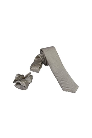 Ars Magic Box ARS Magic Box - 1st Quality Special Patterned, Uzgün Coloured 5.5 cm Wide Eyelet Tie Handkerchief Set