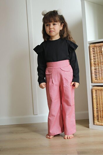 MİNİKO KİDS GIRL'S COAT FOOT PANT SHOULDER MODEL DOUBLE SET