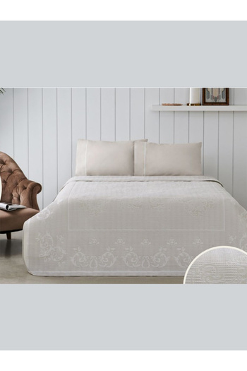 Taç Pique Set Jacquard Emily Cream Double