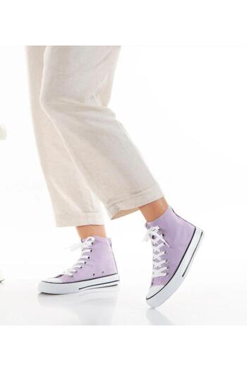 BY İMİS SHOES Unisex Uzun Lila Keten Sneaker