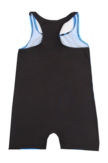 Papiş Girl's Colorful Lycra Swimsuit with Shorts - Digital Printed Jumpsuit