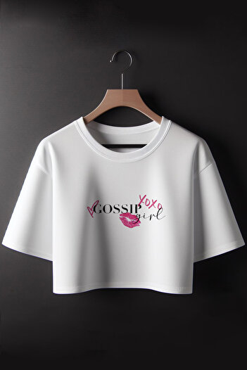 Vordevia Gossip Girl XOXO τυπωμένο 2024 Coquette Fashion Oversize με λαιμόκοψη