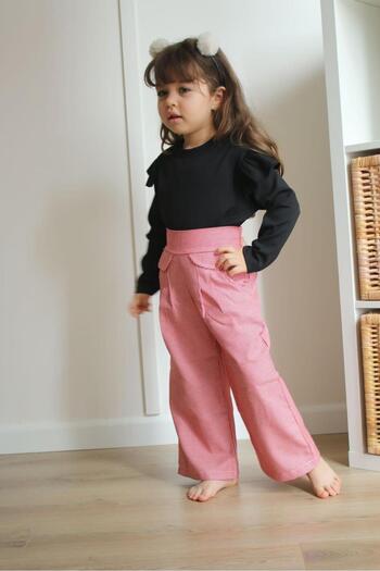 MİNİKO KİDS GIRL'S COAT FOOT PANT SHOULDER MODEL DOUBLE SET