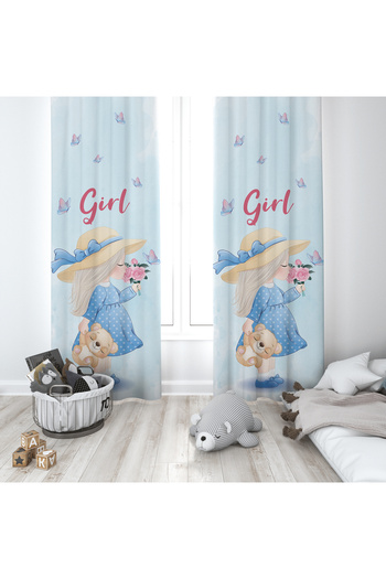 instababyrooms 65X260Cm Double Winged Digital Printed Flower Pattern Girls' Room