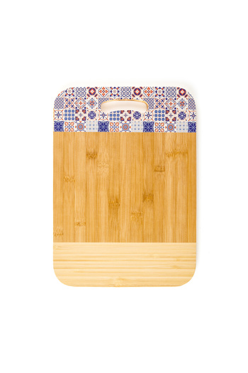 Naturalove Desenli Bambu Kesme Tahtası - Bej - 36x25,5 cm