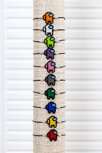 Kübüşün Atölyesi - Miyuki among Us Bracelet - Handmade - Amongus