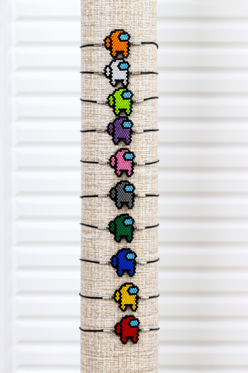 Kübüşün Atölyesi - Miyuki among Us Bracelet - Handmade - Amongus