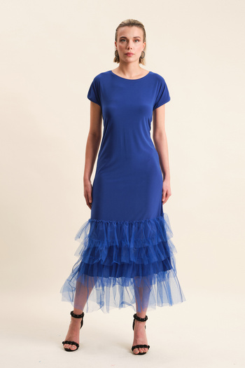 VERDA Tulle Detailed Dress with Skirt