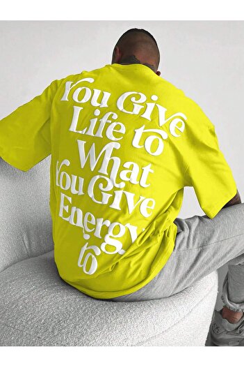 Revasser Unisex Γυναικεία/Ανδρικά ENERGY Πολύχρωμο, προσαρμοσμένο εμπριμέ, βαμβακερό χτενισμένο μπλουζάκι με λαιμόκοψη