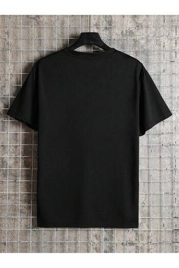 Revasser Unisex Γυναικείο/Ανδρικό αρκουδάκι πολύχρωμο, ειδικά εμπριμέ, βαμβακερό χτενισμένο μπλουζάκι με λαιμόκοψη
