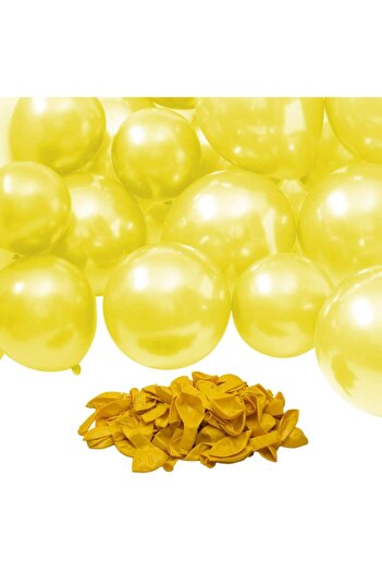 Parti dolabı 50's Metallic Yellow Bright Color Balloon