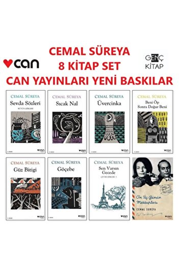 Can Yayınları Cemal Süreya 8 Kitap Şiir Seti Yeni Baskılar Sevda Sözleri-üvercinka-beni Öp Sonra Doğur Beni