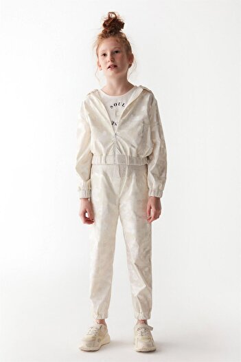 nk kids Girl's Shine Raincoat Ecru 36336
