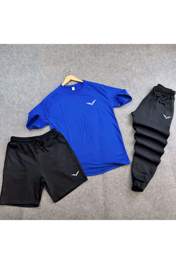 Fifty Color 3-Piece Slim Fit Unisex T-shirt-shorts-sweatpants Combination WING Printed