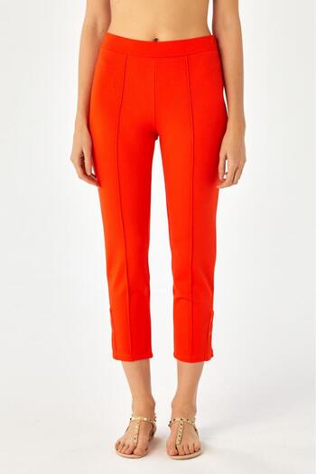 İKİLER Elastic Waist Pants with Snap Fasteners 024-2009