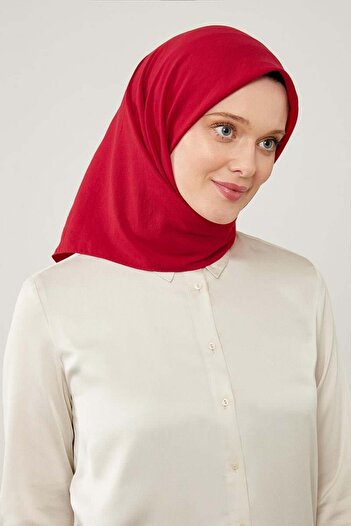 Levidor Claret Red Cotton Cazz Square Scarf