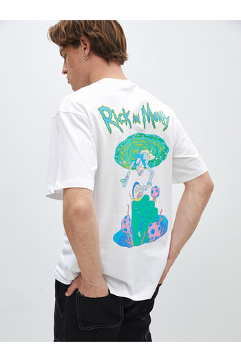 LC Waikiki LCW Crew Neck з коротким рукавом Rick and Morty з принтом та зачіскою чоловіча футболка з начосом