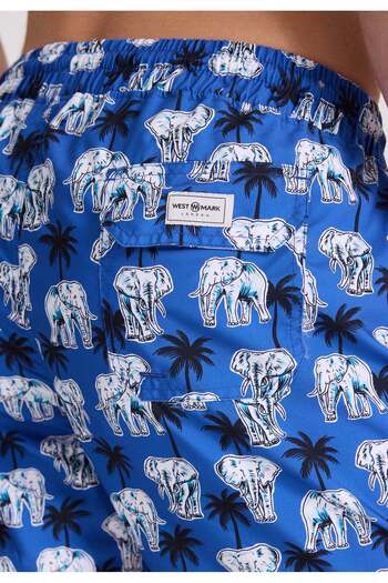 WESTMARK LONDON Ανδρικό μαγιό με στάμπα Blue Elephant Regular Fit WMANIMAL