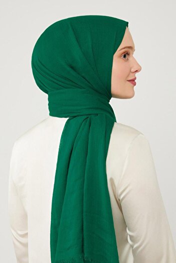 Levidor Emerald Wrinkled Fabric Hawaiian Shawl