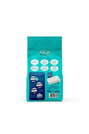 Alice Kartopu İnce Taneli Kedi Kumu/Beyaz Sabun Kokulu 3x10 lt.