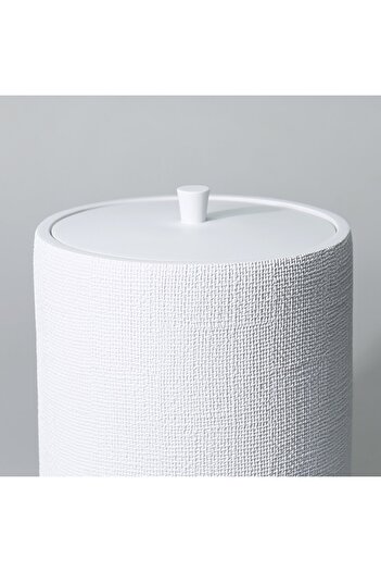 Selim Natural Trash Can Classic White