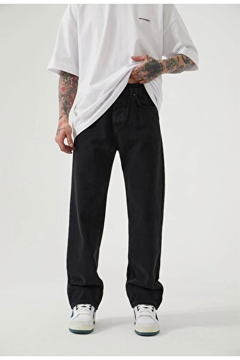 çerme Men's Relaxed Baggy Dark Smoked Jean Pants