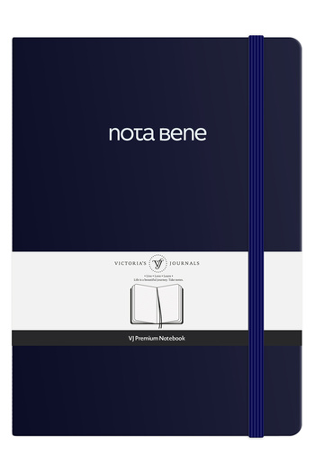 Victoria's Journals Nota Bene Premium Hard Cover Notebook, 21x29 cm, Striped