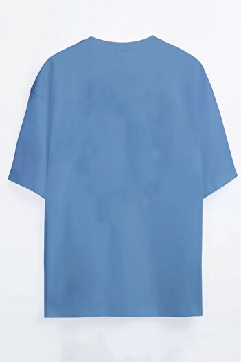 Harmandar Μπλουζάκι 90's Baby Printed Claret Red - Μπλε Oversize