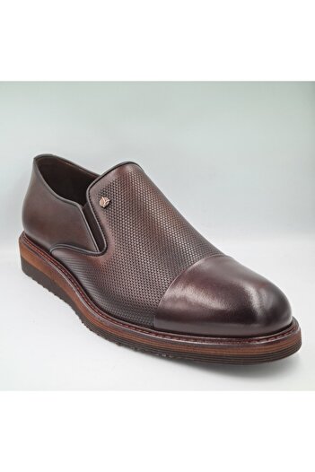 Libero 3614 Brown Men's Classic Casual Shoes - Genuine Leather Eva Sole