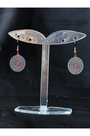 Sfenks. 'Mandala' Steel Earrings