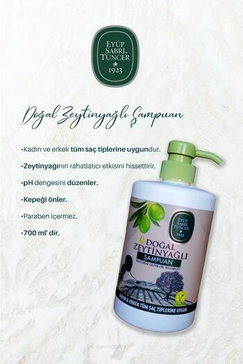Eyüp Sabri Tuncer 700 ml Natural Olive Oil Shampoo - BUY 24 GET 22 POST, Cotton