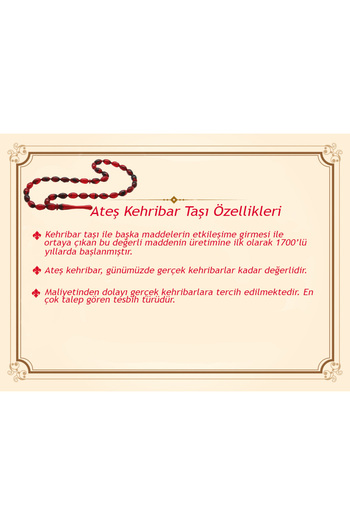 Tesbihane Ασημένιο 1000 καρατίων Kazaz με φούντα κομμένο σε σχήμα Bala-Black Fire Amber Tasbih