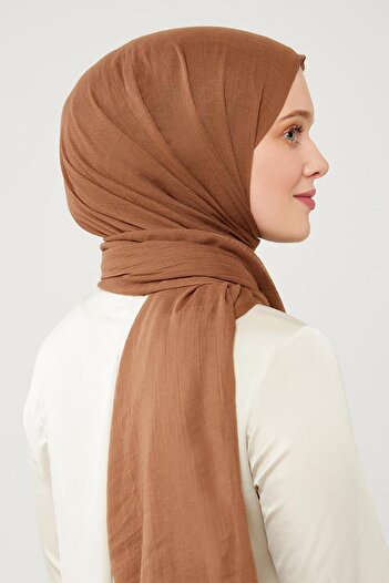 Levidor A.Brown Crinkle Fabric Hawaiian Shawl