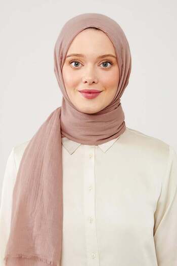 Levidor Powder Pink Wrinkled Fabric Hawaiian Shawl