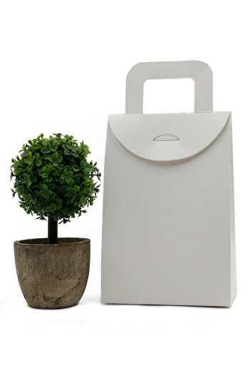 repro design White 10 X 15 X 5.5 cm Large Size Bag Model Gift, White Henna Cookie and Gift Box 20 Pieces