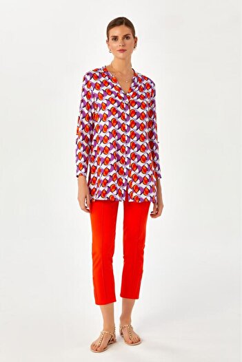 İKİLER Elastic Waist Pants with Snap Fasteners 024-2009