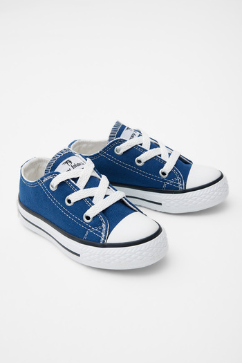 Tonny Black Çocuk Unisex Kot Mavi Rahat Kalıp Bağcıklı Sneaker