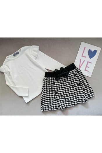 SANTRALBEBE Girl's Plaid Skirt Suit