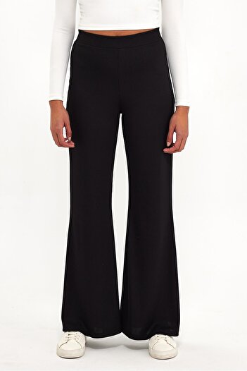 ALEXANDERGARDI Elastic Waist Corded Flare Leg Fabric Trousers (B24-00188)