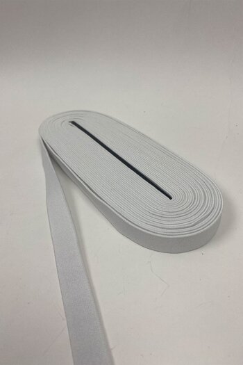 mrtbilisim 25 Meters White Super Woven Latex Waist Rubber - 2.5 Cm Wide Flat Rubber