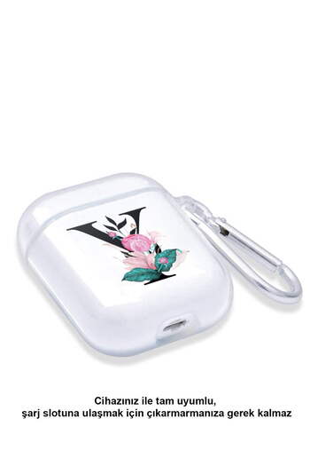 PrintiFy Apple AirPods 2Nd Generation. Generation Compatible Letter Design Transparent Silicone Case - Y Khaki 6 Months AirPods 2. Nesil App