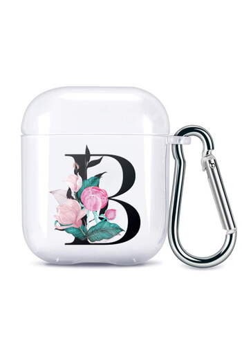 PrintiFy Apple AirPods 2Nd Generation. Generation Compatible Letter Design Transparent Silicone Case - B White 6 Months AirPods 2. Nesil Ap