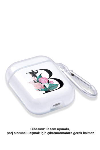 PrintiFy Apple AirPods 2Nd Generation. Generation Compatible Letter Design Transparent Silicone Case - B White 6 Months AirPods 2. Nesil Ap