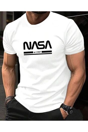 Machetta Унісекс футболка з коротким рукавом і принтом NASA, 100% бавовна