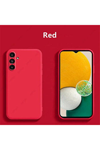 İncisoft Samsung Galaxy A55 Uyumlu Kılıf Lansman Kadife İç Yüzeyli Yumuşak Soft Koruyucu Kapak Kırmızı