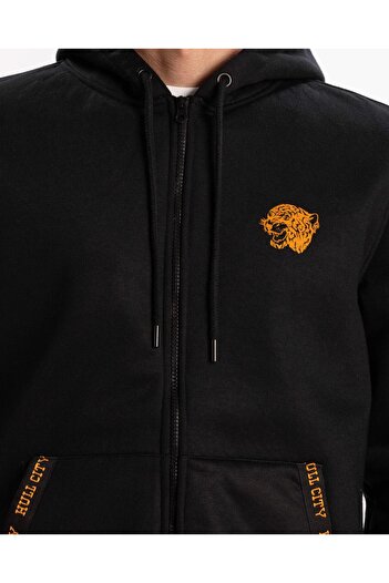 Hull City Naylor Fz Hoodie Erkek Siyah Çift Taraflı Mont